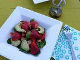 Salade Avocat et Fraises, Vinaigrette Framboise