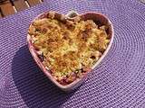 Crumble pommes framboises