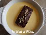 Fondant au chocolat et crème Anglaise au citron vert