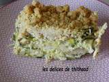 Gâteau à la courgette et crumble au parmesan