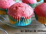 Muffins colorés selon la recette du meilleur pâtissier