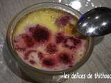 Petits flans aux framboises