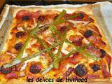 Pizza asperges et chorizo