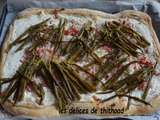 Pizza aux asperges vertes