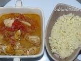 Poulet au miel, tomates et amandes