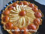 Tarte aux pommes et abricots sans pâte