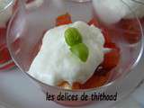 Verrine aux 2 tomates et sa mousse au basilic