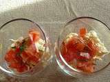 Verrine de crabe et tomates