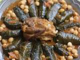 Tajine dolma dalya (feuilles de vignes farcies)