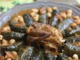 Tajine dolma dalya (feuilles de vignes farcies)