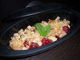 Papillote de fruits cannelle au crumble