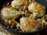 Poulet aux olives et champignons