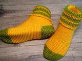 Chaussettes et chaussons sur deux aiguilles (explications)