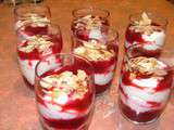 Verrine à la crème légère et aux framboises