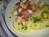 Brochettes de noix de St Jacques au bacon