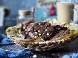 Cookies au chocolat cacao et pépites de chocolat blanc