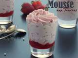 Mousse aux fraises et au chocolat blanc {sans oeufs}