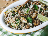 Salade de Boulgour à la feta et courgettes rôties