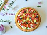 Tarte renversée aux fraises, crème citron-basilic