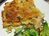 Lasagnes de poireaux et saumon fumé