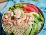 Salade de quinoa aux crevettes