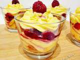 Verrines mascarpone framboises