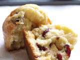 Muffins Cranberries et Chocolat blanc