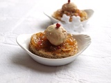 Toasts chaud de Foie gras et son confit d'oignon miel et grenadine pour Noël