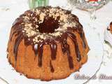 Bundt cake au beurre de cacahuète, banane et Nutella