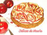 Tarte aux pommes, noix et crème au sirop d'érable - 1001 délices de Houria