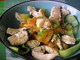 Tagliatelles courgettes-carottes-poulet