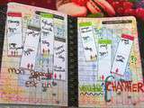 Challenge Artjournal et Gribouillages # n° 97 et barre chocolaté a la datte