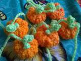 Rideaux de fil au crochet, citrouille