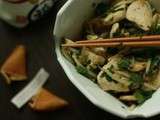 Menu du week-end : Wok de poulet aux champignons et pancakes