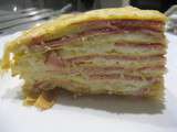 Gateau de crêpes au jambon