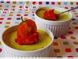 Mousse de courgettes au boursin et gelée tomate-poivron