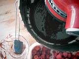 Brownie aux framboises du jardin