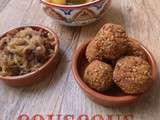 Couscous aux boulettes de sarrasin, oignons et raisins secs confits (vegan)