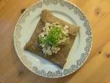 Galette bretonne aux oignons rosés de Roscoff, et au tofu fumé