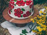 Layer cake vegan à la fraise