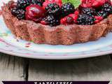 Tartelettes chocolat & fruits rouges { végane}