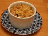 Crumble poire, chocolat et noisettes