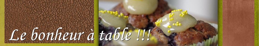 Recettes de Le bonheur à table !!!