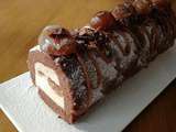 Buche chocolat marron glaces