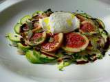 Carpaccio de jeunes courgettes aux figues