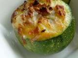 Courgettes rondes farcies chevre noix