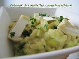 Cremeux ce coquillette courgettes chevre