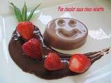 Flan chocolat sauce choco-noisette