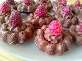 Mini financiers chocolat framboises