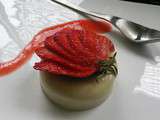 Panacotta agar agar pistache fraises